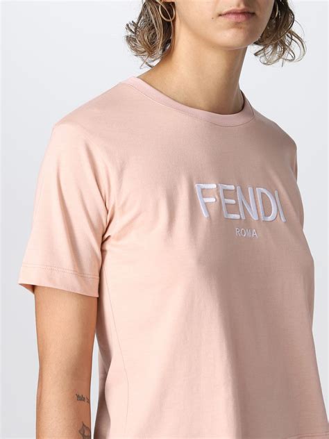 fendi tshirt donna|pink fendi hoodie for women.